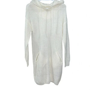 White GUILTY cable knit long sleeve sweater dress, super comfy, size large.